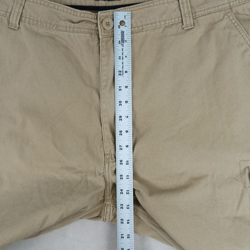 Ecko Unltd 44x11 Mens Cargo Shorts Khaki Heavyweight Canvas